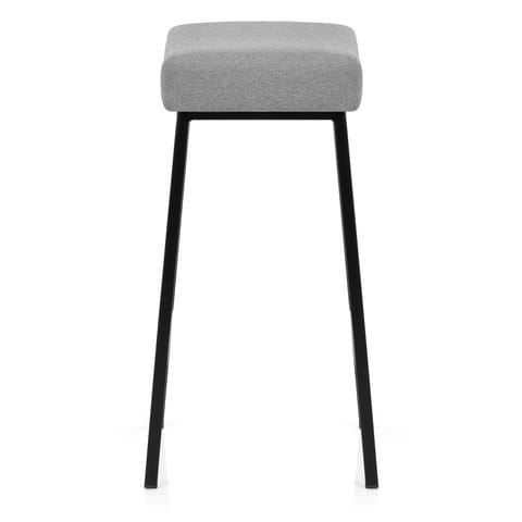 Uno Bar Stool Light Grey Fabric