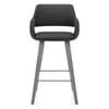 Nappa Bar Stool Charcoal Fabric
