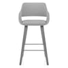 Nappa Bar Stool Grey Fabric