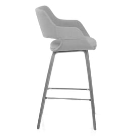 Nappa Bar Stool Grey Fabric