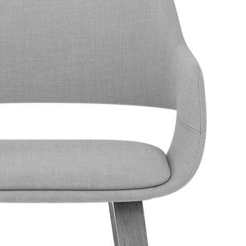 Nappa Bar Stool Grey Fabric