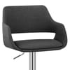 Nuevo Bar Stool Charcoal Fabric