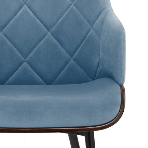 Dakota Dining Chair Blue Velvet