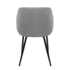 Dakota Dining Chair Grey Velvet