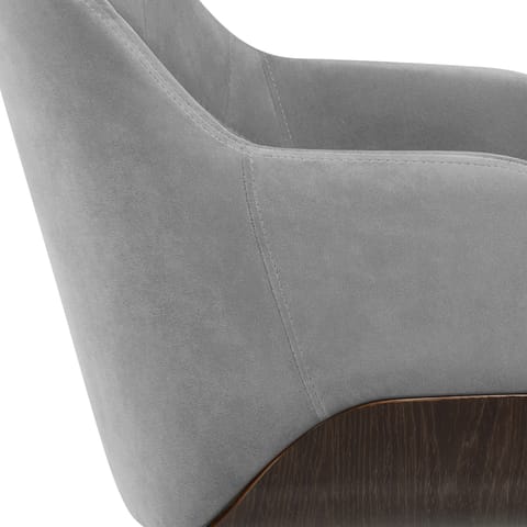 Dakota Dining Chair Grey Velvet