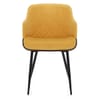 Dakota Dining Chair Mustard Velvet