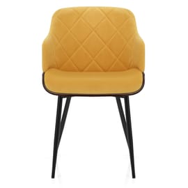 Dakota Dining Chair Mustard Velvet