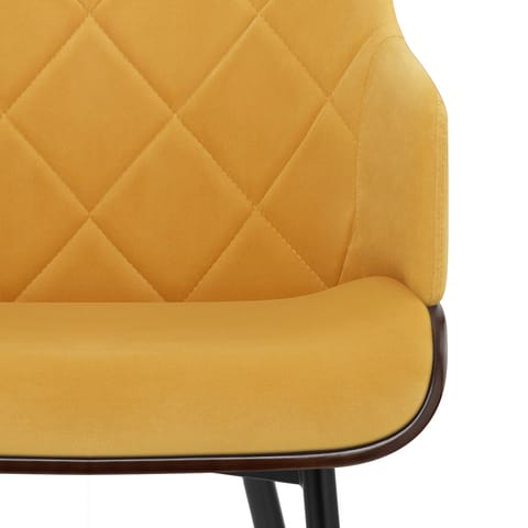 Dakota Dining Chair Mustard Velvet