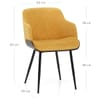 Dakota Dining Chair Mustard Velvet