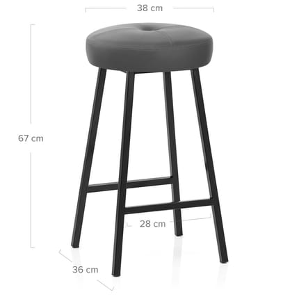 Buzz Bar Stool Grey Dimensions