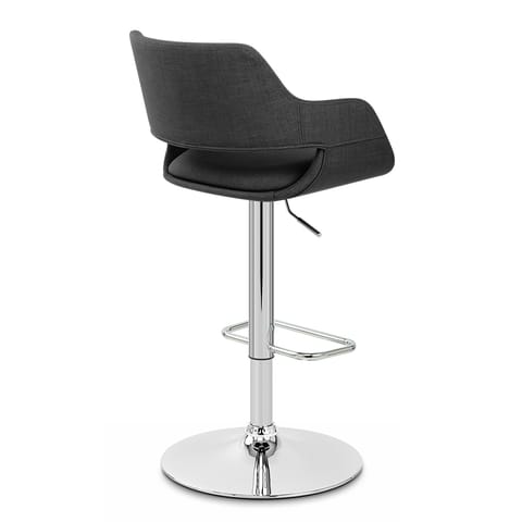 Nuevo Bar Stool Charcoal Fabric