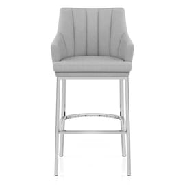 Orion Bar Stool Grey Fabric