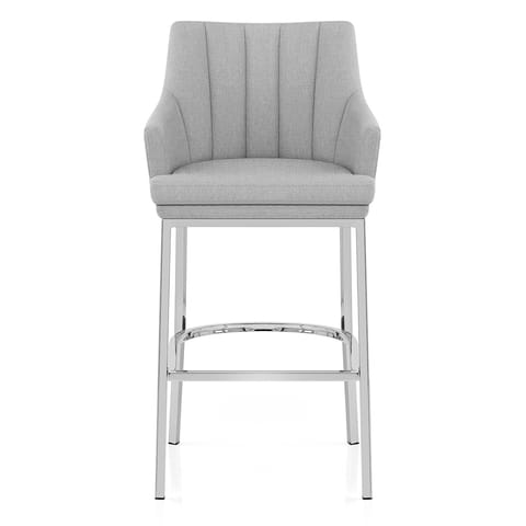 Orion Bar Stool Grey Fabric