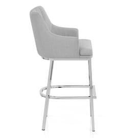 Orion Bar Stool Grey Fabric