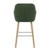 Rio Wooden Stool Green Velvet