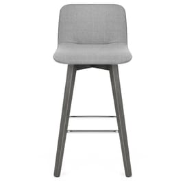 Tide Grey Wood Stool Grey Fabric