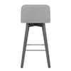 Tide Grey Wood Stool Grey Fabric