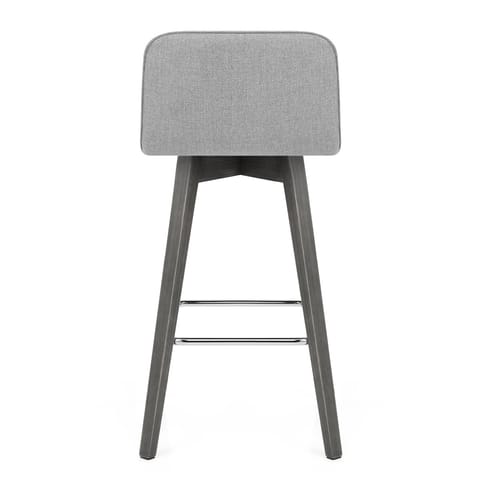 Tide Grey Wood Stool Grey Fabric