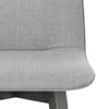 Tide Grey Wood Stool Grey Fabric