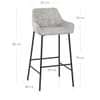 Falcon Bar Stool Antique Light Grey