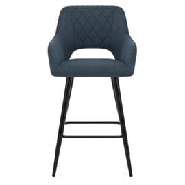 Lopez Bar Stool Blue Fabric