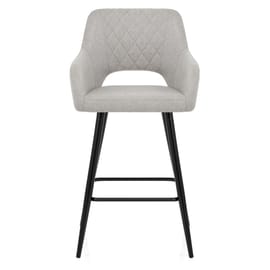 Lopez Bar Stool Grey Fabric