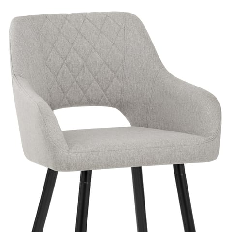 Lopez Bar Stool Grey Fabric