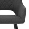 Lopez Bar Stool Charcoal Fabric