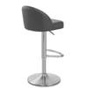 Mimi Real Leather Bar Stool Grey