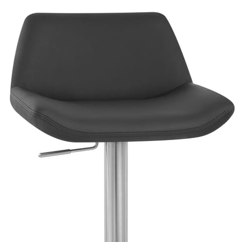 Christiana Real Leather Brushed Stool Black