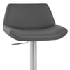 Christiana Real Leather Brushed Stool Grey