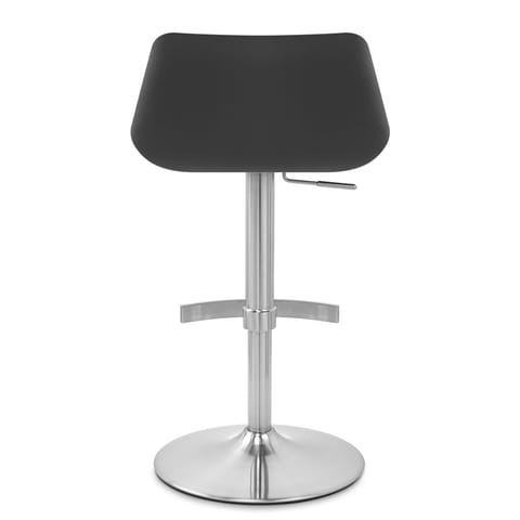 Christiana Real Leather Brushed Stool Black