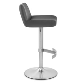 Christiana Real Leather Brushed Stool Grey