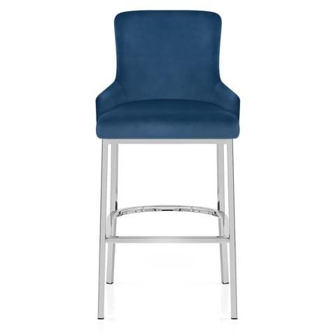Blush Bar Stool Blue Velvet