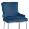 Blush Bar Stool Blue Velvet