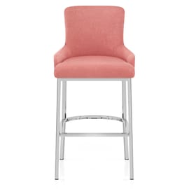 Blush Bar Stool Pink Velvet