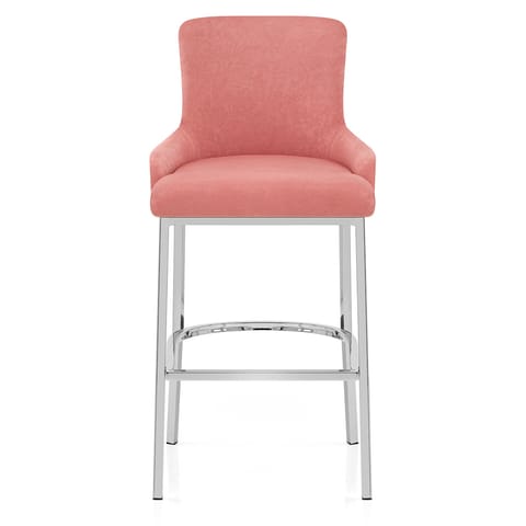 Blush Bar Stool Pink Velvet