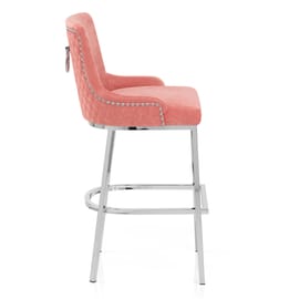 Blush Bar Stool Pink Velvet