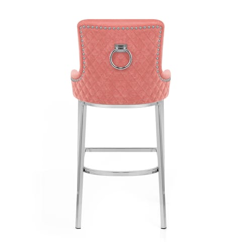 Blush Bar Stool Pink Velvet