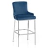 Blush Bar Stool Blue Velvet