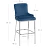 Blush Bar Stool Blue Velvet