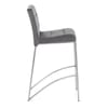 Stella Brushed Stool Charcoal Velvet