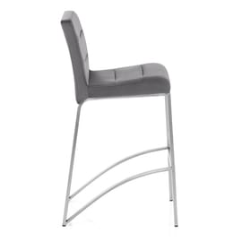 Stella Brushed Stool Charcoal Velvet