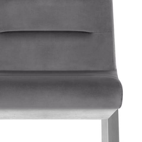 Stella Brushed Stool Charcoal Velvet