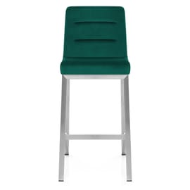 Stella Brushed Stool Green Velvet