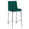 Stella Brushed Stool Green Velvet