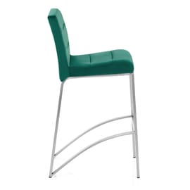 Stella Brushed Stool Green Velvet