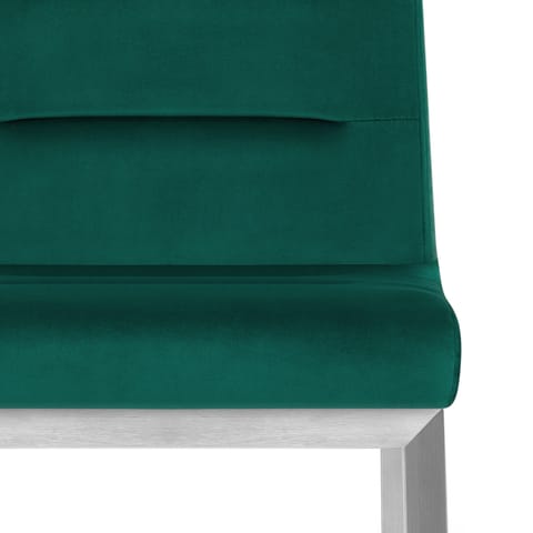 Stella Brushed Stool Green Velvet