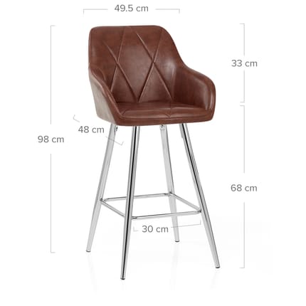 Mason Bar Stool Antique Brown Dimensions