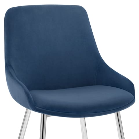 Aston Dining Chair Blue Velvet